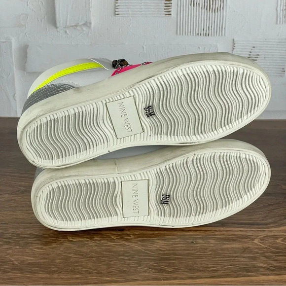 Nine West Stunnah Women's High-Top Sneakers size 5.5 vintage‎ effect - Picture 7 of 9